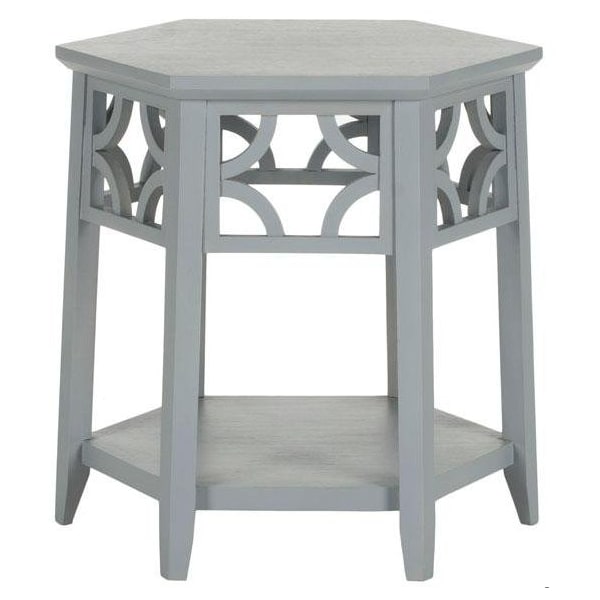 Safavieh Connor Hexagon End Table - Pearl Blue Grey AMH4602C - main